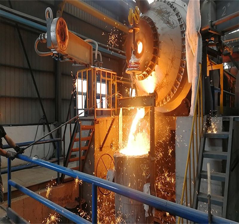 Molten aluminum rotary furnace.png